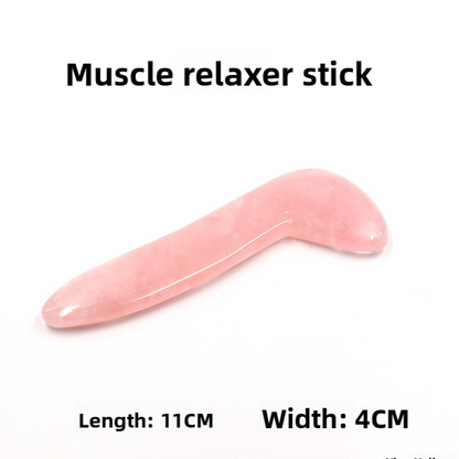 Rose Quartz Jade Facial Body Massage Scraping Stones