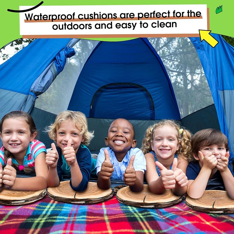 Suzile 18 Pcs Tree Stump Floor Cushions for Kids - Round 12x12x1 in Classroom (Variation of THIS listing: 18)