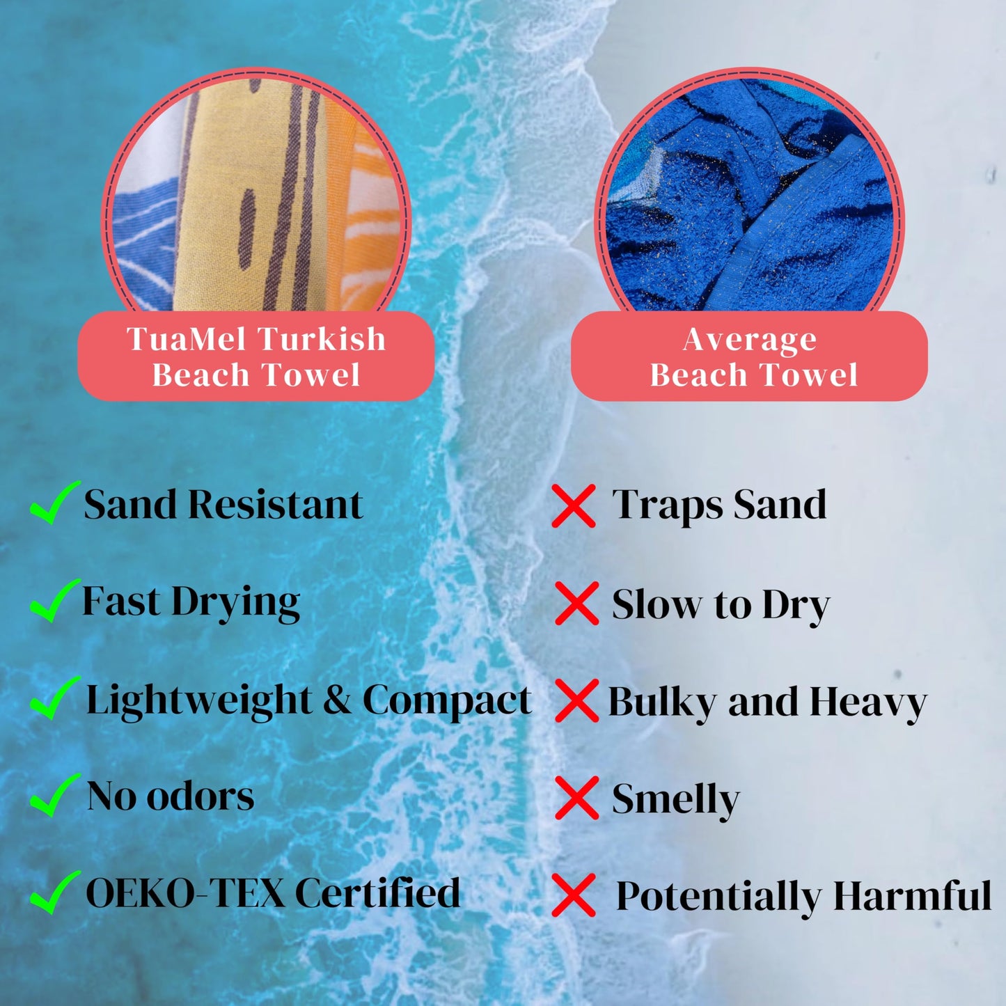 Quick Dry Pool Towels Oversized for Adults - Swim Towels for Swimmers - Large 100% Cotton Beach Towels Oversized (69 x 37 inch) - Sand Free, Cloud, Thin & Lightweight for Travel - Cruise & Beach Gifts