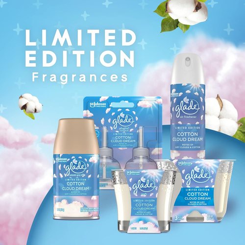 Glade PlugIns Refills Air Freshener - Cotton Cloud Dream Scented Essential Oils, 1.34 Oz, 2 Count