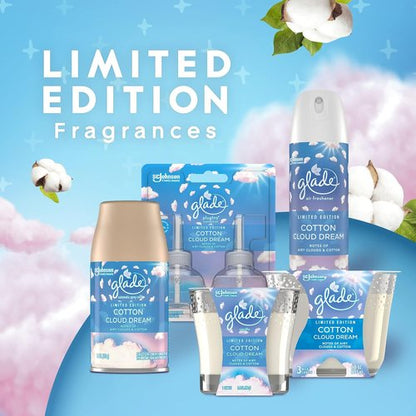 Glade PlugIns Refills Air Freshener - Cotton Cloud Dream Scented Essential Oils, 1.34 Oz, 2 Count