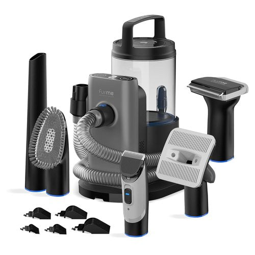 FURME Professional Plus Pet Grooming Vacuum Kit - Quiet & Safe Dog & Cat Grooming Tools | 2L Canister