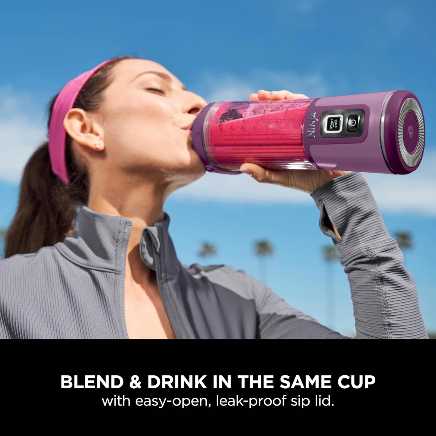 Ninja BC151PR Blast Portable Blender - Cordless 18oz Personal Blender for Smoothies & Shakes | BPA Free, USB-C Rechargeable