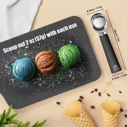 Dalicode Heated Ice Cream Scoop – Electric Scooper for Hard Ice Cream and Desserts, Handheld Heating Up to 158°F, Rechargeable with LED Display, Easy to Clean, Ideal Summer Gift