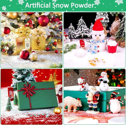 Hatisan 13 Ounces Fake Snow Decoration - Artificial Snow for Holiday Crafts & Displays | Winter Decor