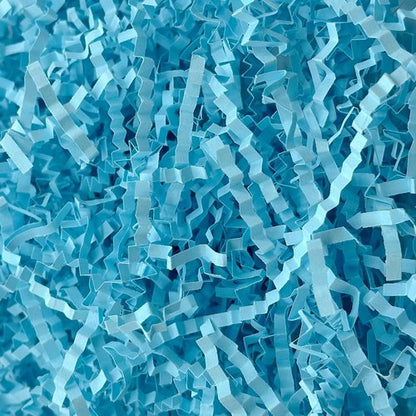 Corlcol 200g(7oz) Crinkle Paper Filler, Gift Box Baskets for Easter, Birthday, Wedding, Decoration(Light Blue)