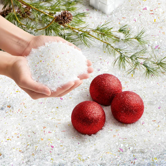 Sukh Fake Snow for Crafts - 7 Oz Instant White Snow for Holiday Decor & Christmas Displays
