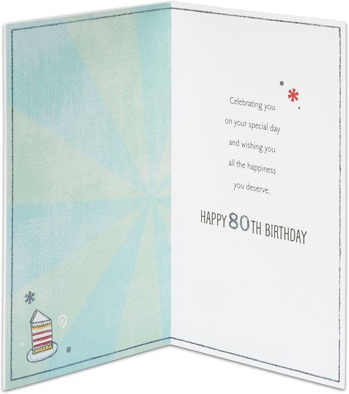 American Greetings 80th Birthday Card - Celebrate 80 Years of Life with Humor and Heart