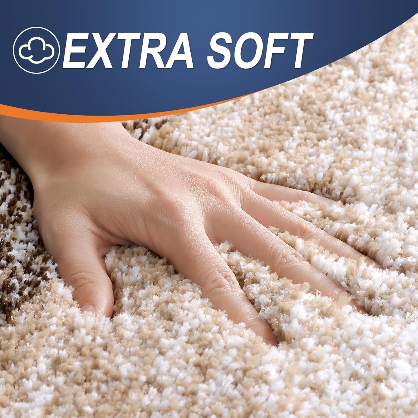 OLANLY Large Bath Rugs - Extra Soft Microfiber Mat with Rubber Backing | Quick-Dry & Washable, Light Brown 45x27