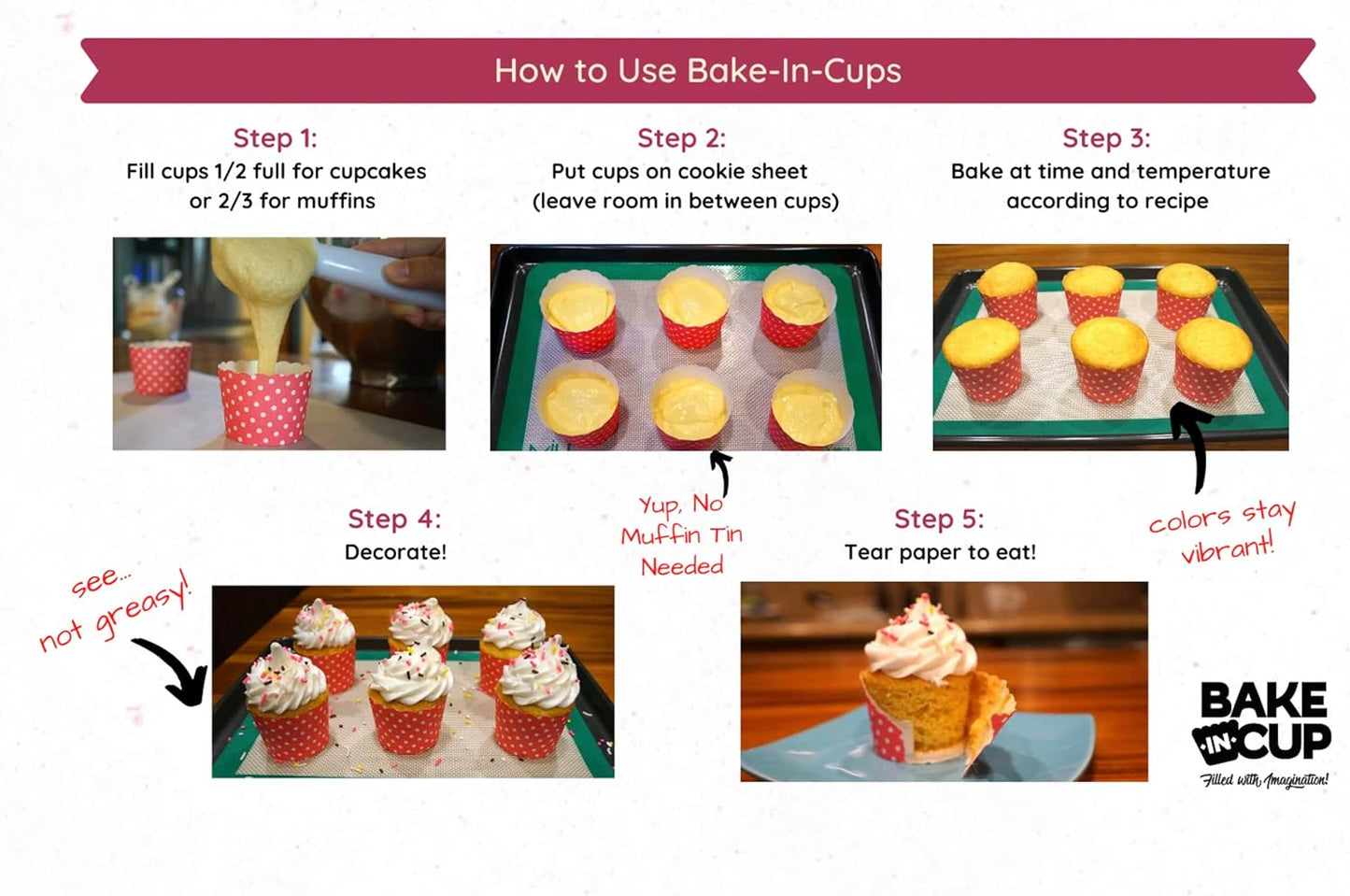 Regine Switzerland Paper Baking Cups - Greaseproof Disposable Cupcake Liners | Large Floral (50-Pack)
