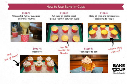 Regine Switzerland Paper Baking Cups - Greaseproof Disposable Cupcake Liners | Large Floral (50-Pack)