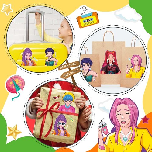 JCQAYB Make Your Own Demo Hunter Stickers - Classic Cartoon Game Decals | 16 Sheets for Art Crafts & Party Decor