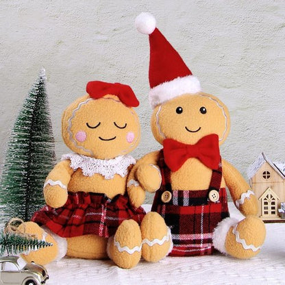 BWFY Gingerbread Man Christmas Decorations - Festive Indoor Ornaments for Holiday Home Decor | 2PC Set