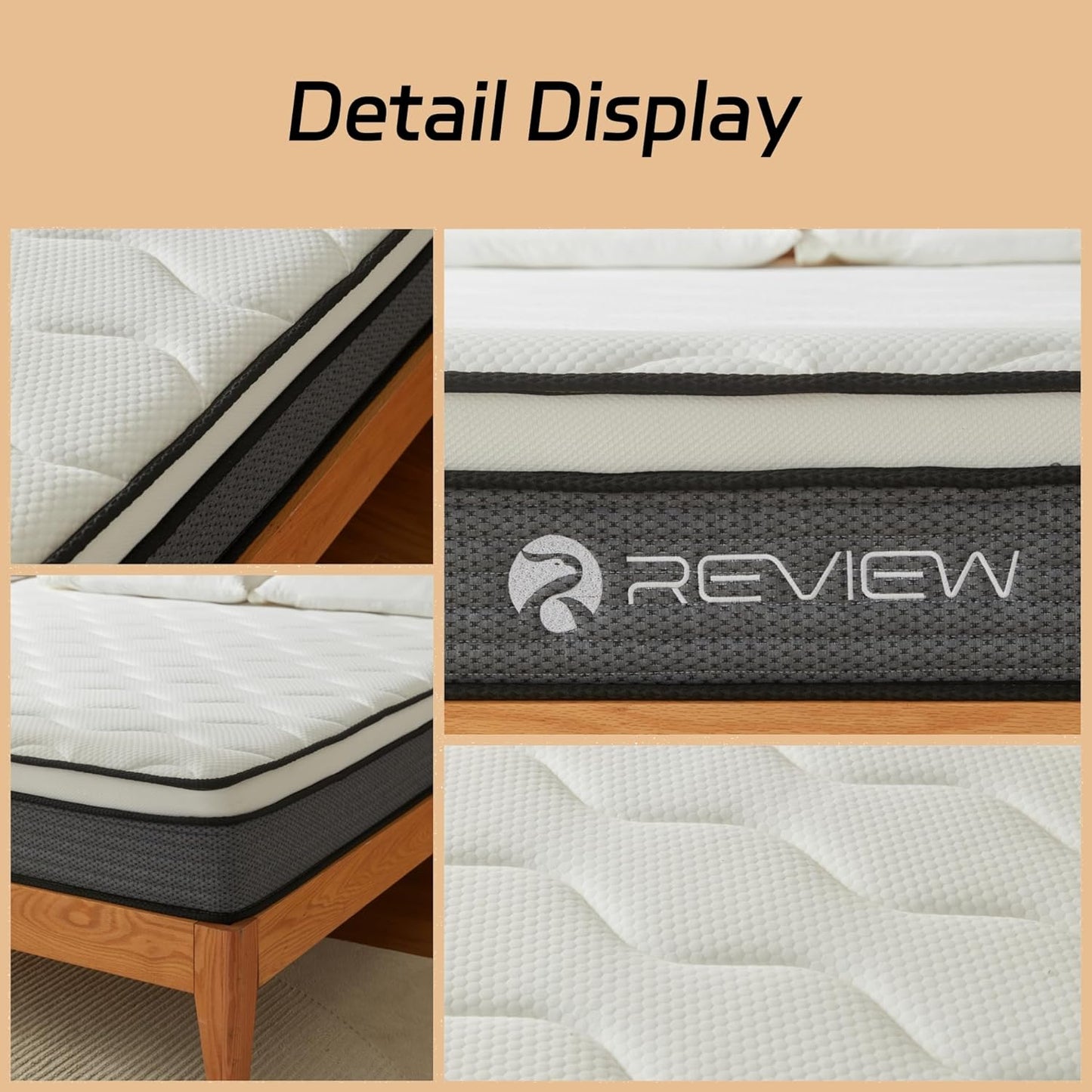 Skiennix Twin Mattress - 10 Inch Memory Foam Hybrid with Pocket Springs for Motion Isolation & Pressure Relief