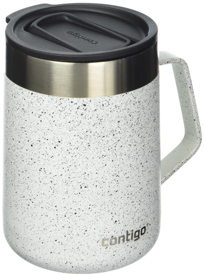 Contigo Streterville Stainless Steel Mug with Handle, 14 oz, Salt Powder Coat Speckle