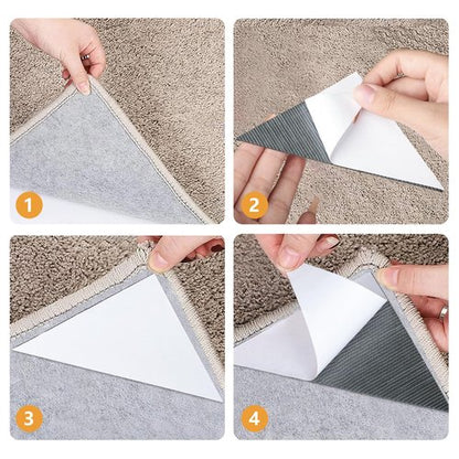 Rug Carpet Gripper Keep Rug in Place on Carpet, Non Slip Rug Pads Grippers for Hardwood Floors and Tiles 12 PCS
