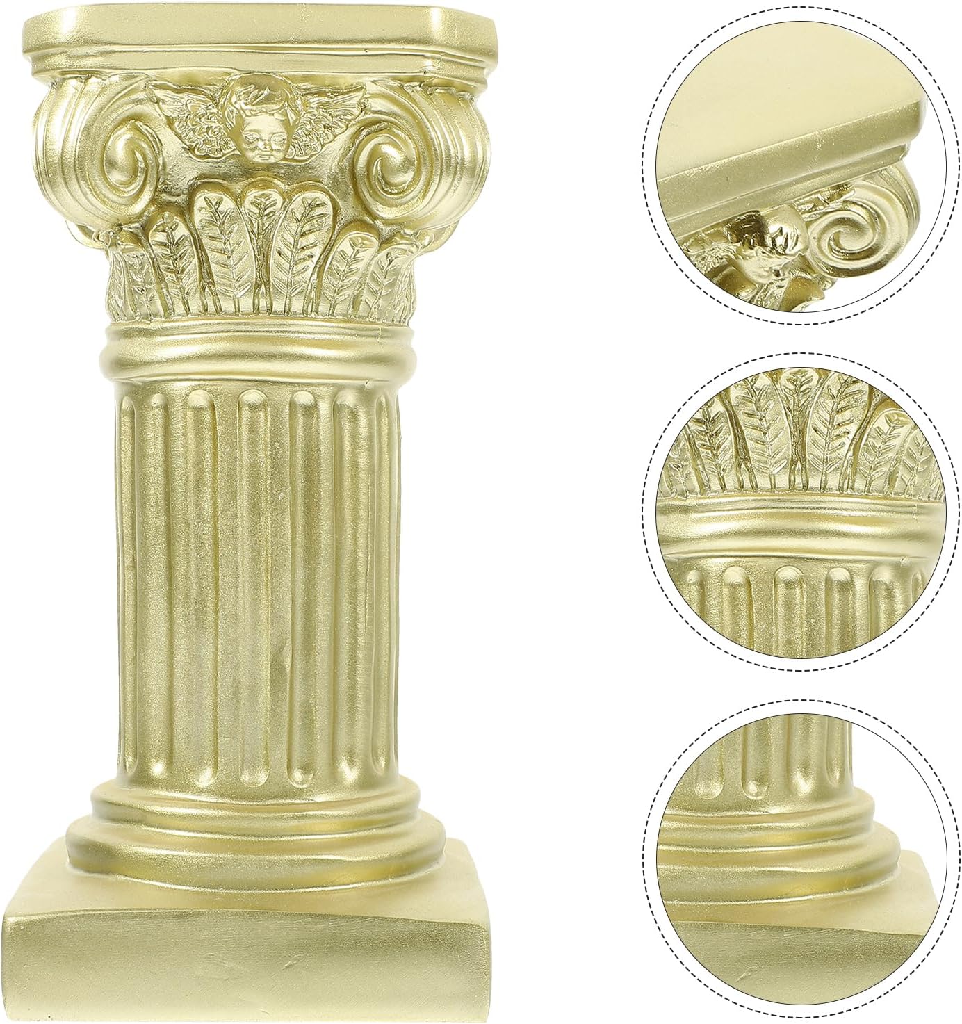 Uonlytech Nordic Marble Roman Column Candlestick - 7.67" Marble Pillar Candleholder for Cozy Home Decor