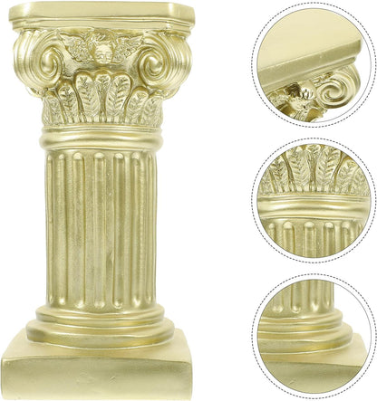 Uonlytech Nordic Marble Roman Column Candlestick - 7.67" Marble Pillar Candleholder for Cozy Home Decor