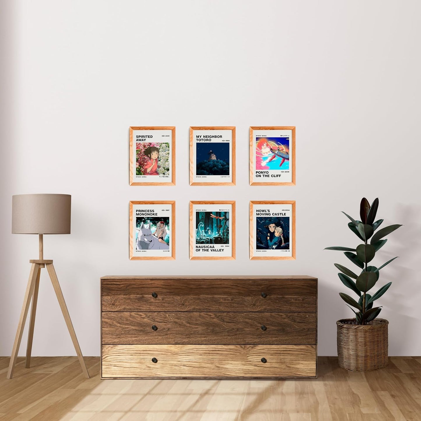 Ouroboros Art & Design Studio Ghibli Anime Posters - Hayao Miyazaki Wall Decor - Pack of 6 | 8x10 Inch, 300 GSM Paper