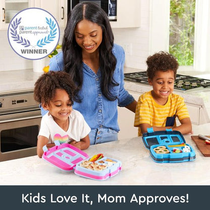 Bentgo Kids Prints Bento-Style Lunch Box - Leak-Proof, 5 Compartments, Durable & Dishwasher Safe (Dinosaur)