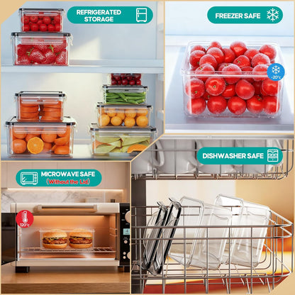 TOPCHASE 40 PCS Food Storage Containers - Airtight, BPA-Free, Leakproof Meal Prep Set with Labels & Pen