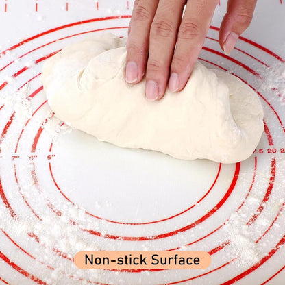 Skiennix Silicone Pastry Baking Mat - Large 16x24 Inch Non-Stick Rolling Sheet for Cookies & Pizza