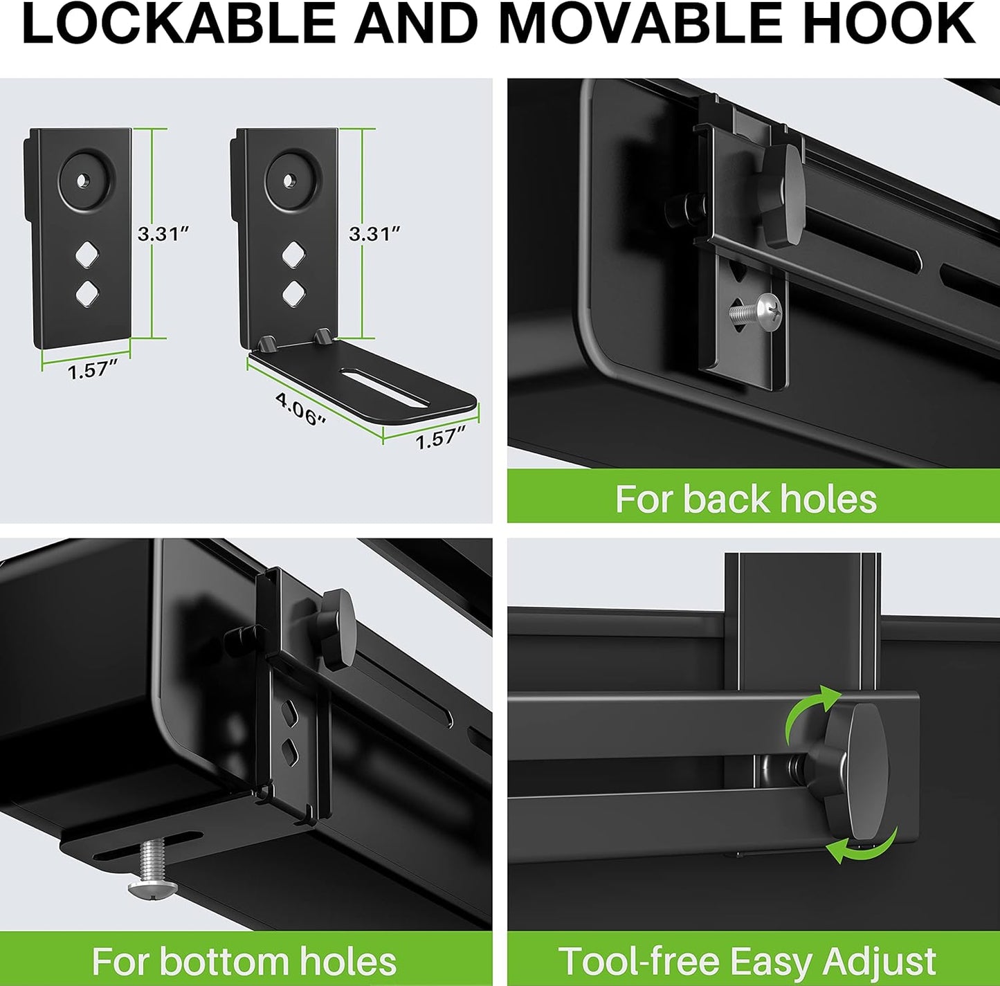 USX MOUNT Soundbar Mount - Securely Mount Your Sound Bar Above or Below TV | Supports Up to 13.2 lbs