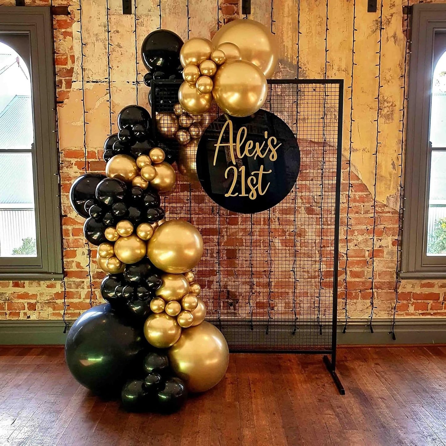 Voircoloria 110pcs Metallic Gold Balloons - 12 Inch Chrome Latex for Weddings, Birthdays & Celebrations