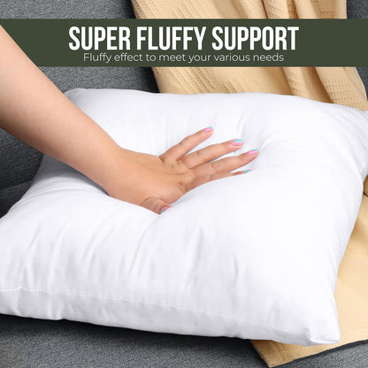 Utopia Bedding Throw Pillow - Fluffy Down Alternative Cushion for Bed & Sofa | 22 x 22 Inches, White