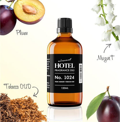 AirScent Hotel Diffuser Oil No. 1024 | Plum Muguet Tobacco Oud - Premium 10 ml Fragrance for Diffusers