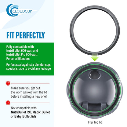 Nutribullet Gasket Replacement Rubber Seal Ring - Essential Blender Accessory for 600W & 900W Series