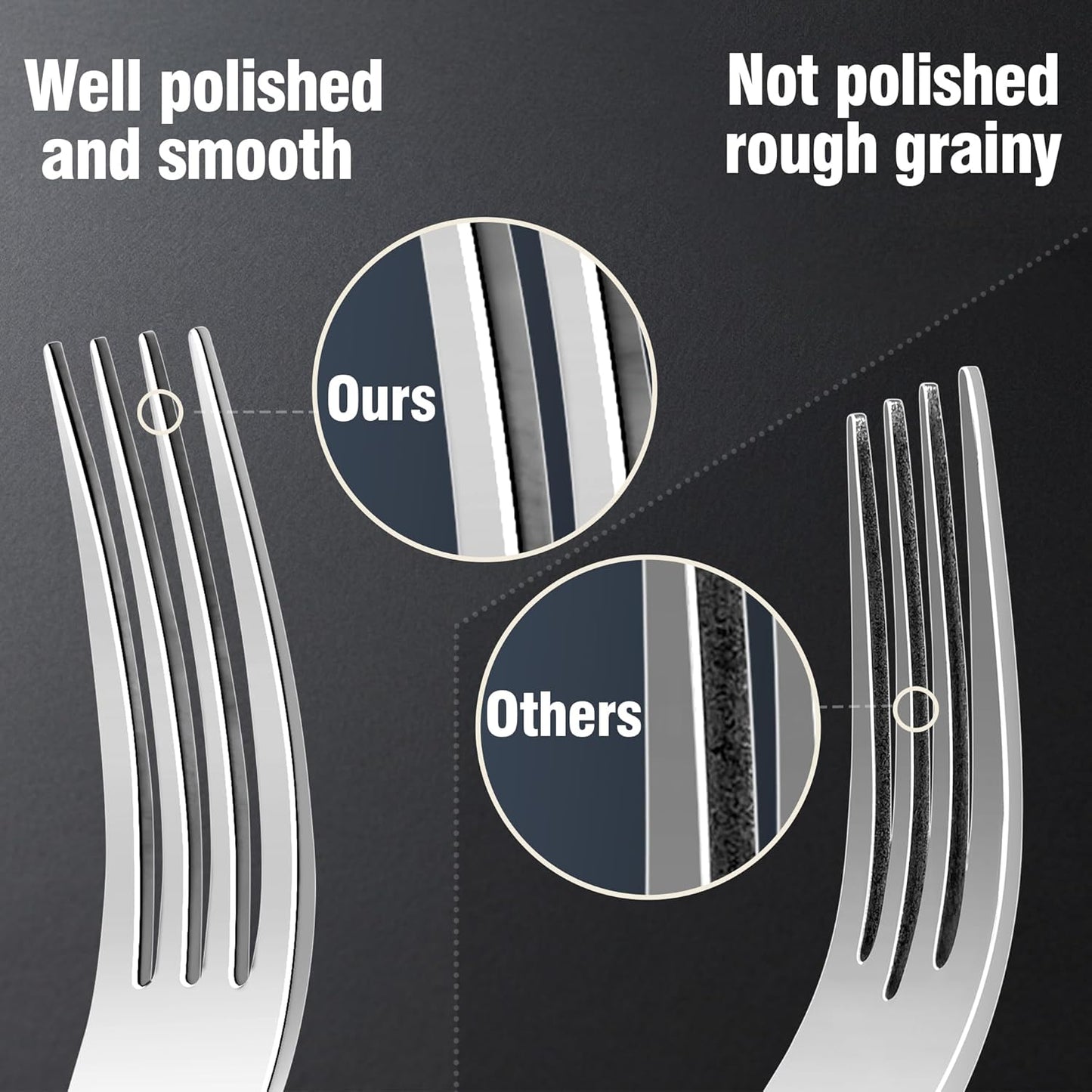 Skiennix 40-Piece Silverware Set for 8 | Premium 18/10 Stainless Steel Flatware, Mirror Polished, Dishwasher Safe