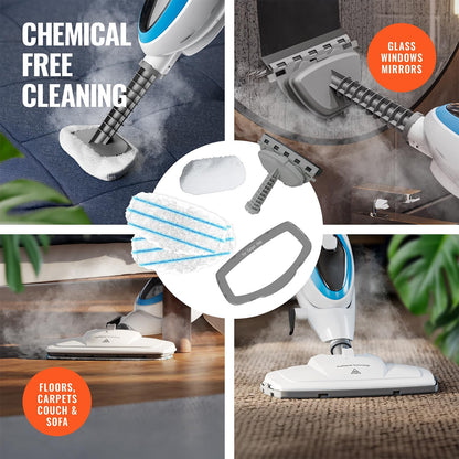 PurSteam 10-in-1 Steam Mop - Versatile Floor Steamer with Detachable Handheld Cleaner for Tile & Hardwood
