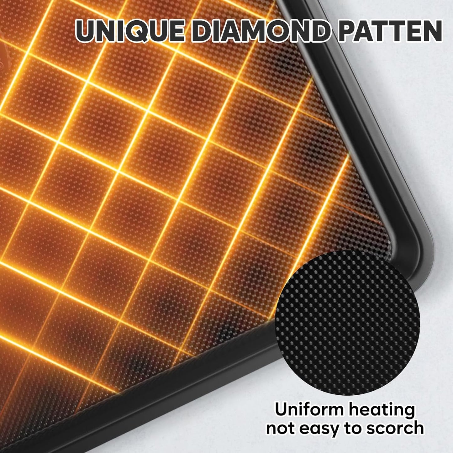 Skiennix Nonstick Cookie Sheets - Heavy Duty Baking Set with Cooling Rack | Set of 4, 0.8mm Thickness