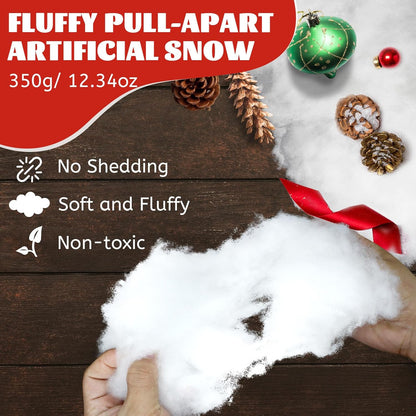 CH HAICHENG Christmas Fake Snow | 350g Fluffy Cotton-Like Indoor & Outdoor Decorations
