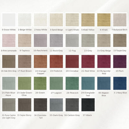 TWOPAGES Liz Linen Blackout Curtains - Customizable Size & Pleated Header | Textured Neutral Drapes for Living Room or Bedroom