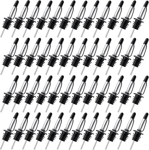 48 Pack Liquor Pour Spouts - Dishwasher Safe Hygienic Alcohol Speed Spouts, Suitable for 3/4" Bottle Mouth, Olive Oil, Juice, Syrup