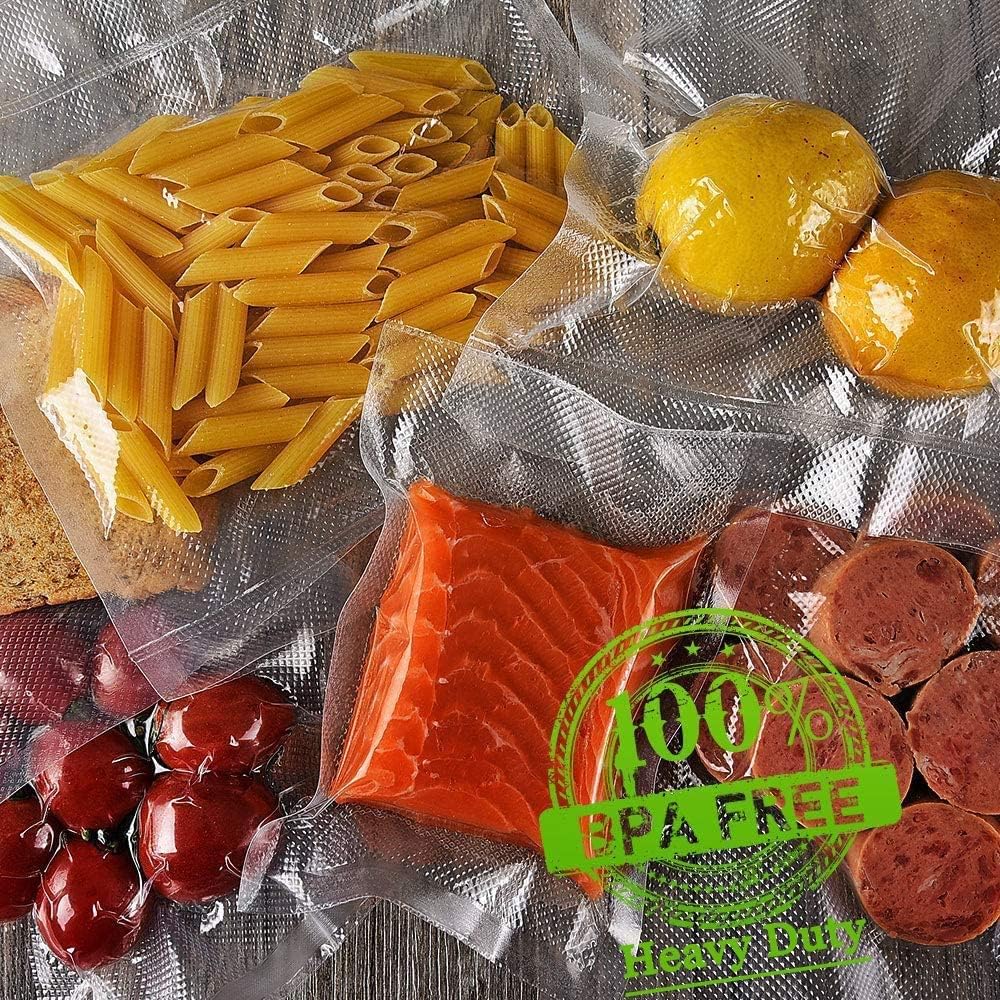 Vacuum Sealer Bags - Commercial Grade BPA-Free Rolls | 6 Pack: 3 Rolls 11" x 20' & 3 Rolls 8" x 20' - Durable Sous Vide Food Storage
