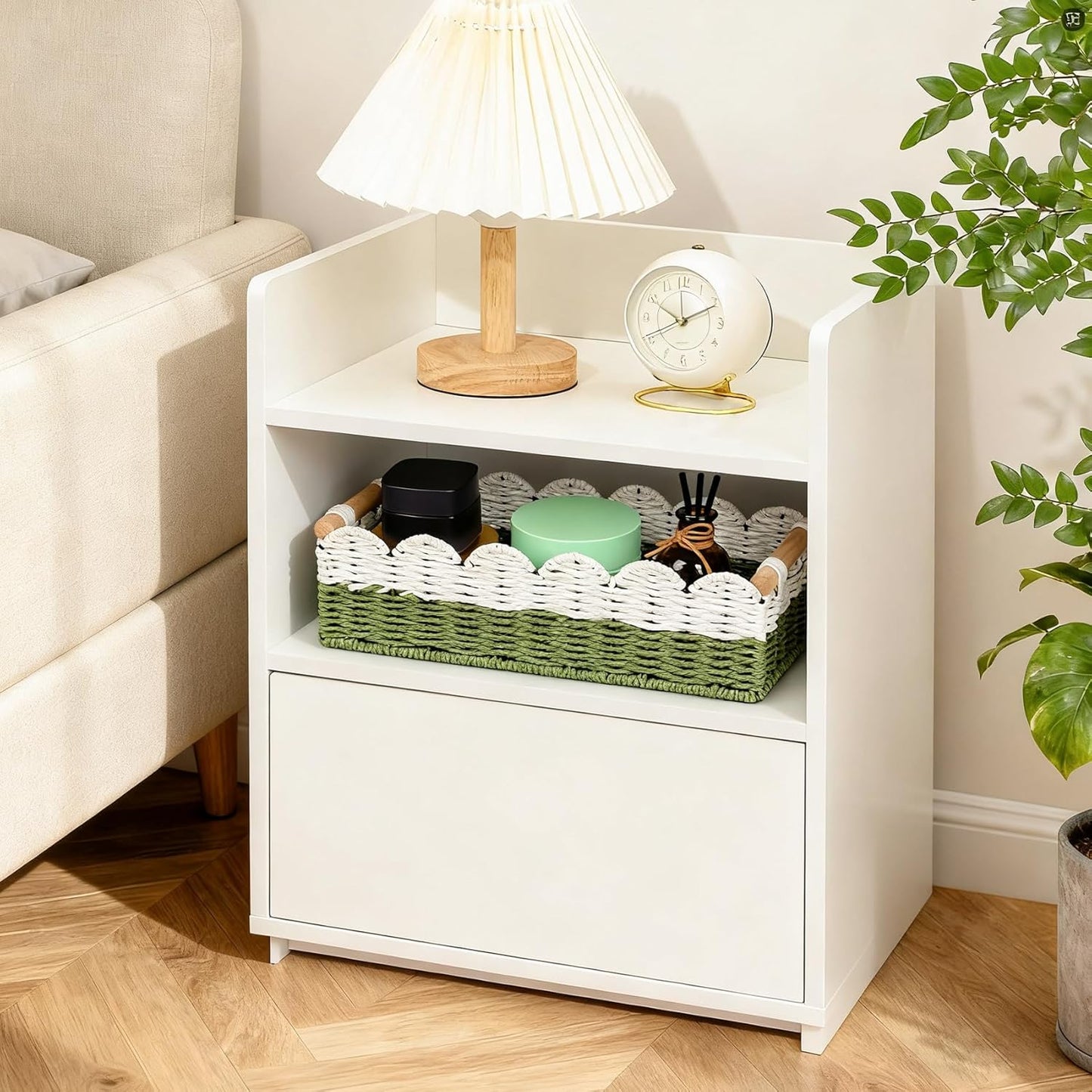 Regine Switzerland Scalloped Edge Toilet Paper Storage Basket - Handwoven Paper Rope Design | Perfect for Bathroom Decor & Over Toilet Storage