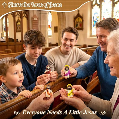Little Jesus Figures - 30 Pack Mini Jesus Loves You Figurines for Religious Giveaways & Easter Egg Stuffers
