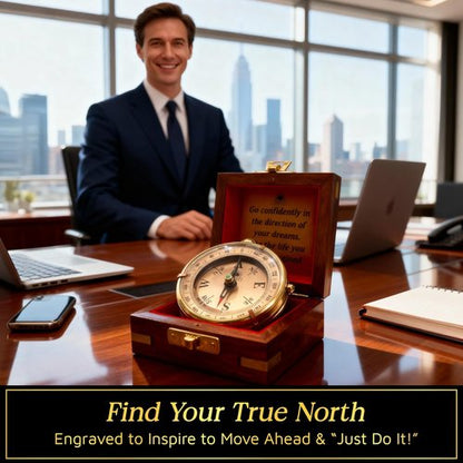 Dream Chaser Compass - Motivational Graduation Gift for Him | Unique 2026 College & High School Present