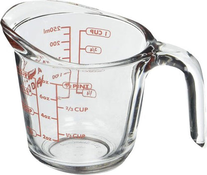 Anchor Hocking 8 Oz Measuring Cup - Durable Glass Design for Precise Measurements