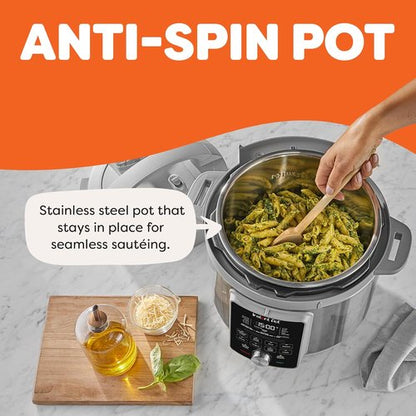 Instant Pot 8-Quart Electric Pressure Cooker - Whisper Quiet 9-in-1 with Stainless Steel Finish | Over 800 Recipes