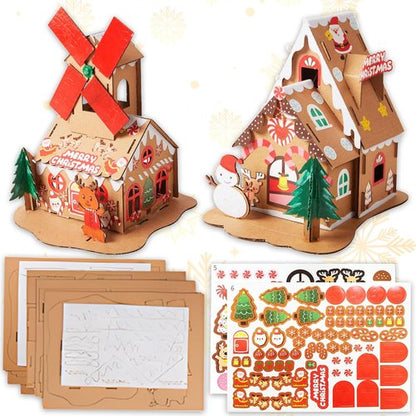 JeVenis Gingerbread House Craft Kit - DIY 3D Building Set for Christmas & New Year Decorations