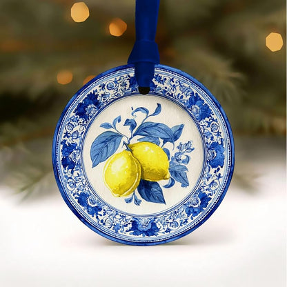 Amalfi Coast Ornament - Ceramic Sorrento Lemons Christmas Keepsake
