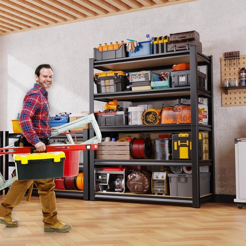 Heavy Duty Metal Shelving Unit by [Brand Name] - Adjustable 5-Tier Garage Storage Rack, 2050 lbs Capacity, 71”x46”x18”