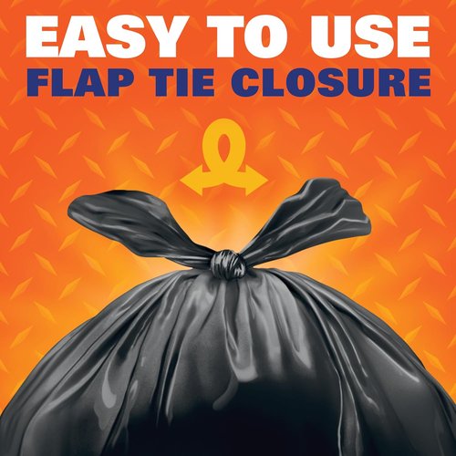 Hefty | 30 Gallon Easy Flaps Trash Bags - Durable & Convenient Waste Disposal Solution