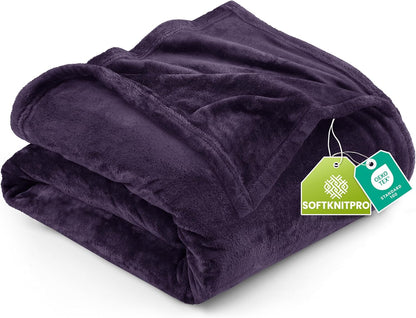 Utopia Bedding Fleece Blanket - Luxury Soft Microfiber Twin Size in Purple | Anti-Static 300GSM (60x80 Inch)