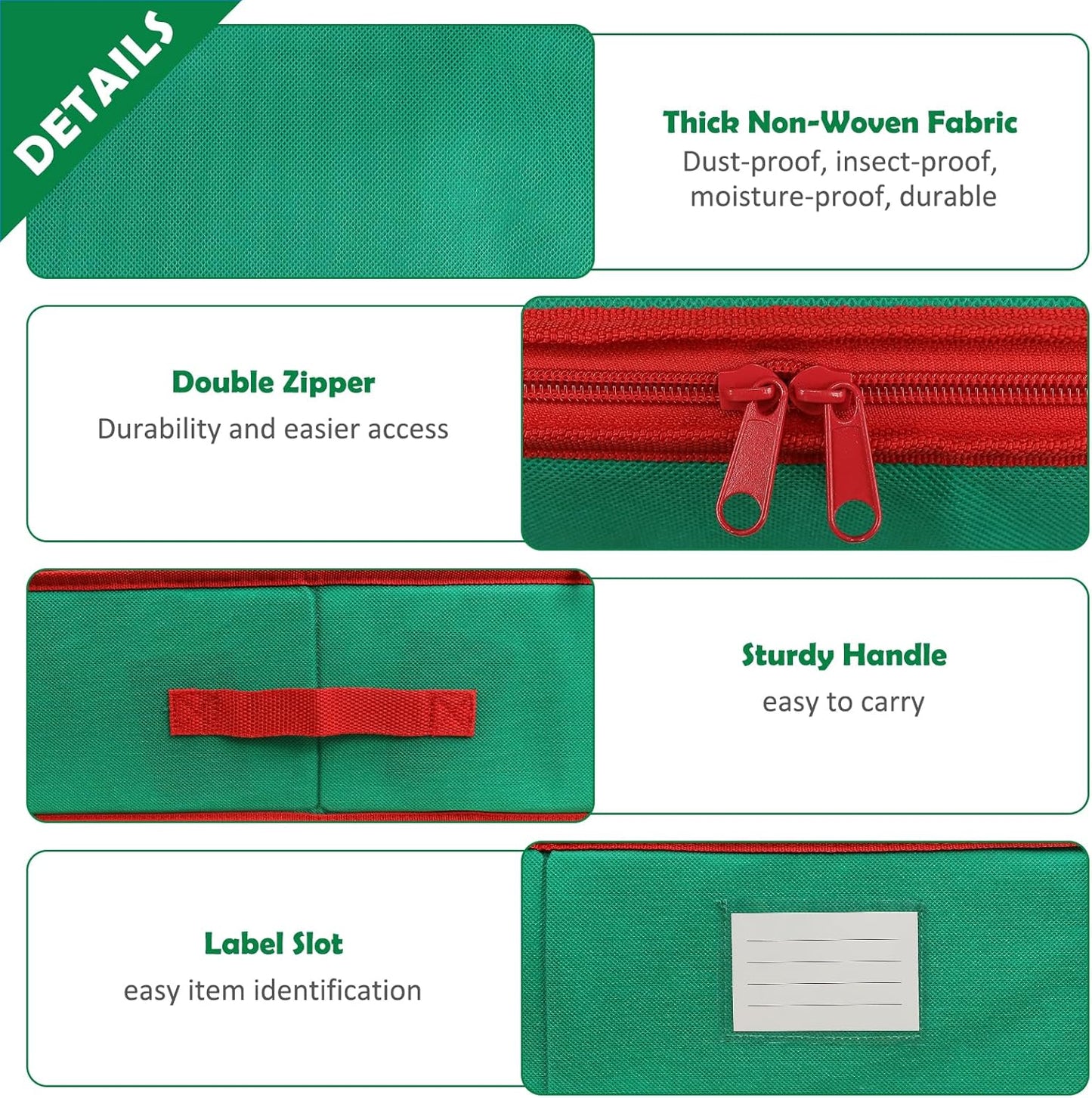 Regine Switzerland Christmas Wrapping Paper Organizer - Storage Bag with Interior Pockets, Fits 27 Rolls