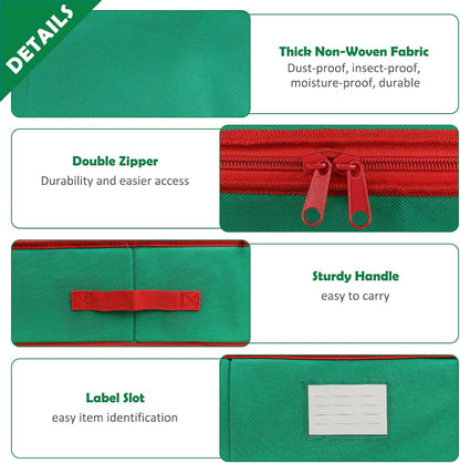 Regine Switzerland Christmas Wrapping Paper Organizer - Storage Bag with Interior Pockets, Fits 27 Rolls